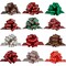 PintreeLand 24PCS Christmas Wrap Pull Bows with Ribbon 5” Wide Wrapping Accessory for Xmas Present, Gift, Florist, Bouquet, Basket(24 PCS)
